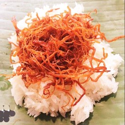 ข้าวเหนียวหมูฝอยแบบชุด