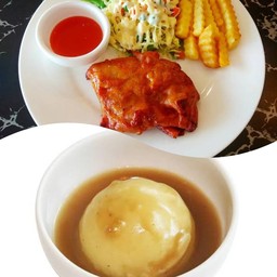 [เซตสุดฮิต] มันบด + สเต็กไก่ย่างสไปร์ซี่