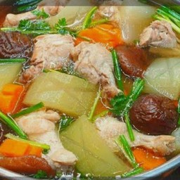 ต้มจืดฝักหน่องไก่/หรือกระดูกหมู