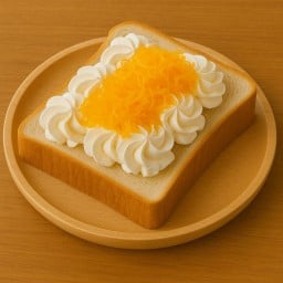 ขนมปังวิปครีมฝอยทอง