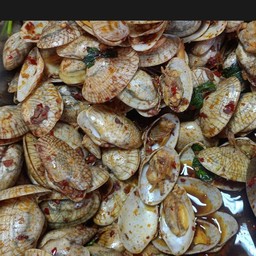 หอยลายผัดพริกเผา