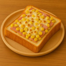 ขนมปังอบข้าวโพดแฮมชีส