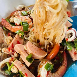 ยำเส้นเล็กรวมมิตร น้ำปลาร้า
