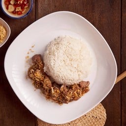 ผัดกระเทียมพริกไทย(ราดข้าว)
