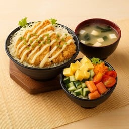 ข้าวดอลลี่มาโย + ซุป + สลัดปูอัด
