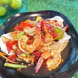 ตำขนมจีนกุ้งสะดุ้ง