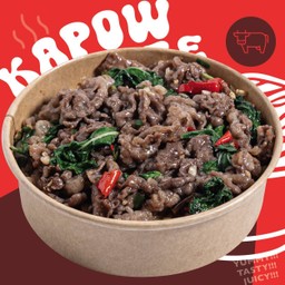 ข้าวหน้าเนื้อติดมันซอส KAPOW BLAZE