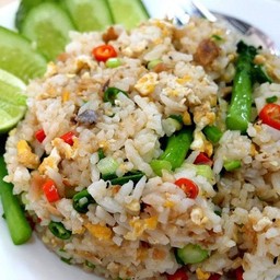 ข้าวผัด คะน้าปลาเค็ม