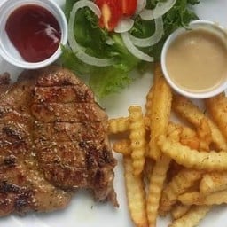 Steak หมูดำสันคอ