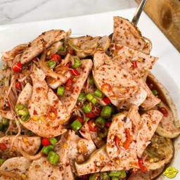 ยำขนมจีน ไก่ยออุบล