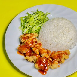 ข้าวไก่กรอบซอสเกาหลี