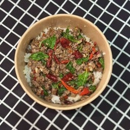 กะเพราไข่ข้นบักเอก