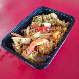 ผัดผงกระหรี่ราดข้าว