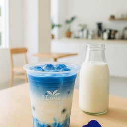 นมสดอัญชัน