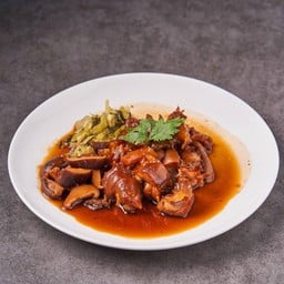 คากิเห็ดหอมน้ำแดง (กับข้าว)