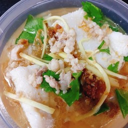 ข้าวต้มเนื้อปลากะพง