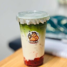 ชาเขียว นมสด (สตรอว์เบอร์รี)