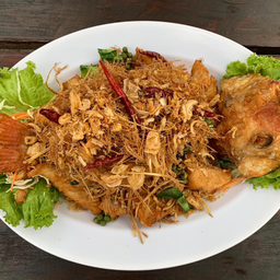 ปลาทับทิมทอดสมุนไพร