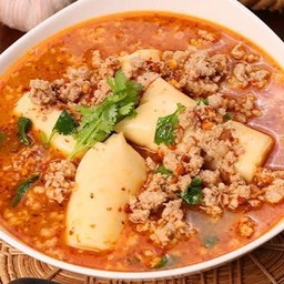 ต้มยำเต้าหู้+หมูสับ น้ำใส