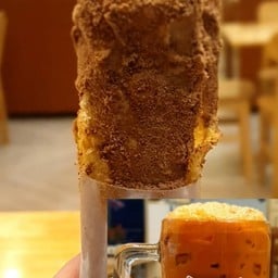 ชาชักเล็ก+โรตีม้วนไมโล.