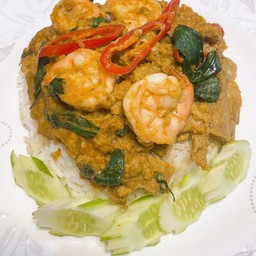 ข้าวไข่ข้นห่อหมกกุ้ง