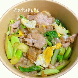 เส้นใหญ่ผัดซีอิ๊วหมู