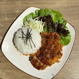 ข้าวหน้าหมูทอด