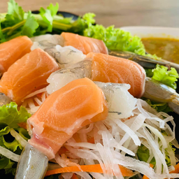 แซลมอลพันกุ้ง