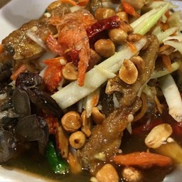 ตำมะม่วง ปลากรอบ ไทยปู