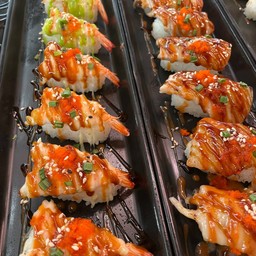 ซูชิหน้ากุ้งชีส เบิร์นไฟ