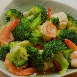 ผัดบลอกโคลีกุ้ง