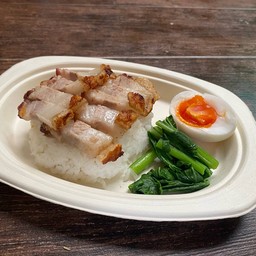 ข้าวหน้าหมูกรอบ