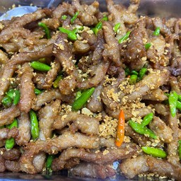 หมูทอดกระเทียมพริกสด Z.s