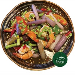 ตำสายบัวกุ้งสด