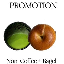 Non coffee + Bagel เครื่องดื่มไม่กาแฟ + เบเกิล