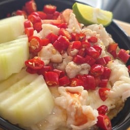 (อร่อยซ่ากับโค้ก) ข้าวไข่เบียดกุ้ง