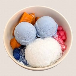 น้ำแข็งใสกะทิสด+ไอศกรีม