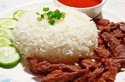 ข้าวเนื้อเค็มทอด