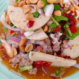 ยำเส้นแก้ว หมูยอ