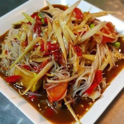 ส้มตำ+หนังไก่
