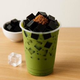 เฉาก๋วยนมสดชาเขียว