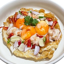 ชุดไข่ดาวกุ้ง+ข้าวสวย ( พริกน้ำปลาสุดแซ่บ )