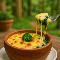 ผักโขมอบชีส