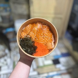 ข้าวด้งแซลมอนดอง (มีข้าว)