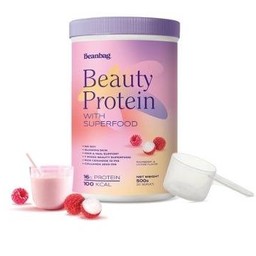 Beanbag โปรตีนพืชบิวตี้ ราสเบอร์รี่ลิ้นจี่ 500ก.