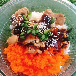 ข้าวไก่เทอริยากิ พิเศษไข่กุ้ง