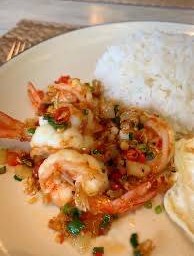 ข้าวกุ้งคั่วพริกเกลือ