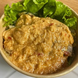 วุ้นเส้นสุกี้หมู(ไม่ใส่ผัก)หน้าไข่ข้น