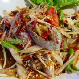 ตำกุ้งสด