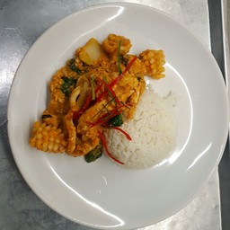 ห่อหมกทะเลราดข้าว